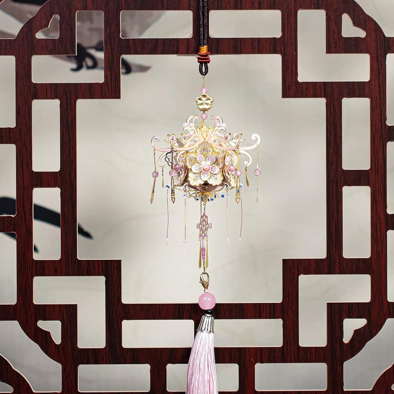 3D Metal Puzzle Model Kits, Stainless Blossom Model for Adult to Build, Chinese Culture Palace Puzzles Jigsaw Miniature Craft Kits Creative Gifts - Image 4